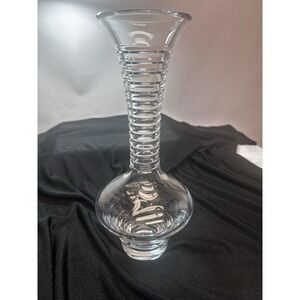 Rosenthall Ribbed Design Vase ~ 14" Tall‎ Signed Hand Blown Polished Pontic